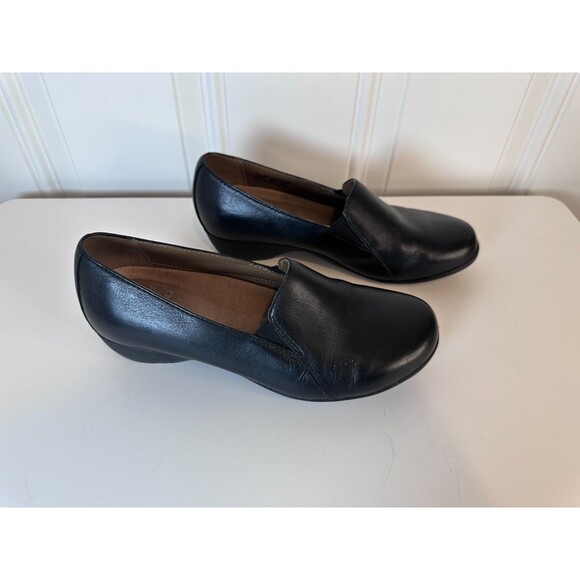Dansko Farah Women's Loafers Black Leather Size 37 - Picture 2 of 9
